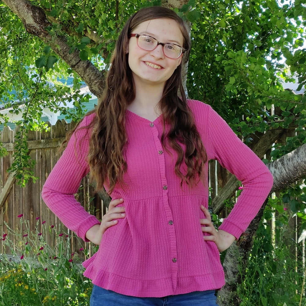 Long sleeved pink shirt